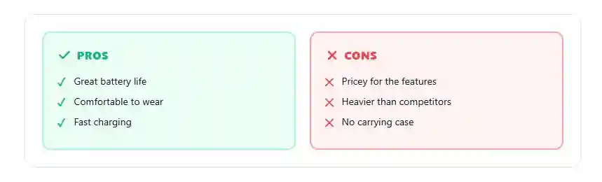 Pros and Cons block frontend render